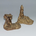 Paire de statuettes en terre cuite «Les enfants d'histoire naturelle» d'après Boizot.