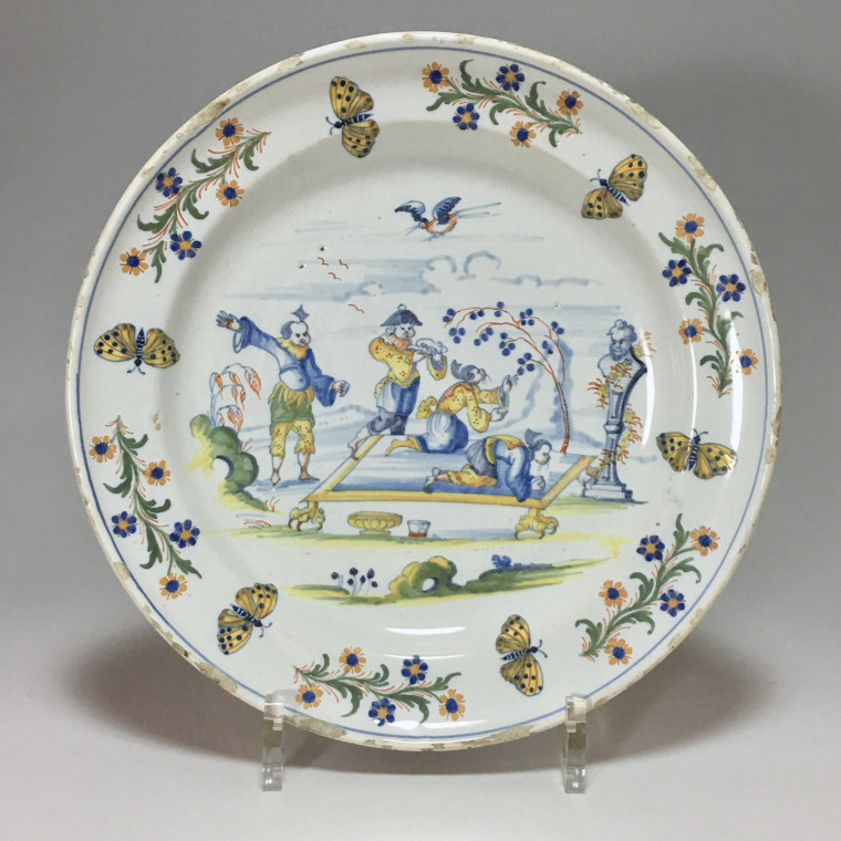 Marseille (attributed to the Leroy factory) - Rare plate Chinese - eighteenth century