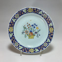 ROUEN - Assiette au panier fleuri - XVIIIe siècle