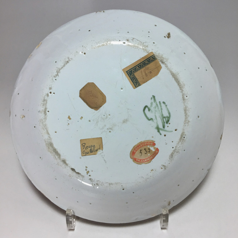 ROUEN - Assiette à la barrière fleurie - XVIIIe siècle