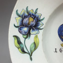 WINTERTHUR (Suisse) Grand plat à décor d'armoiries - Daté 1678