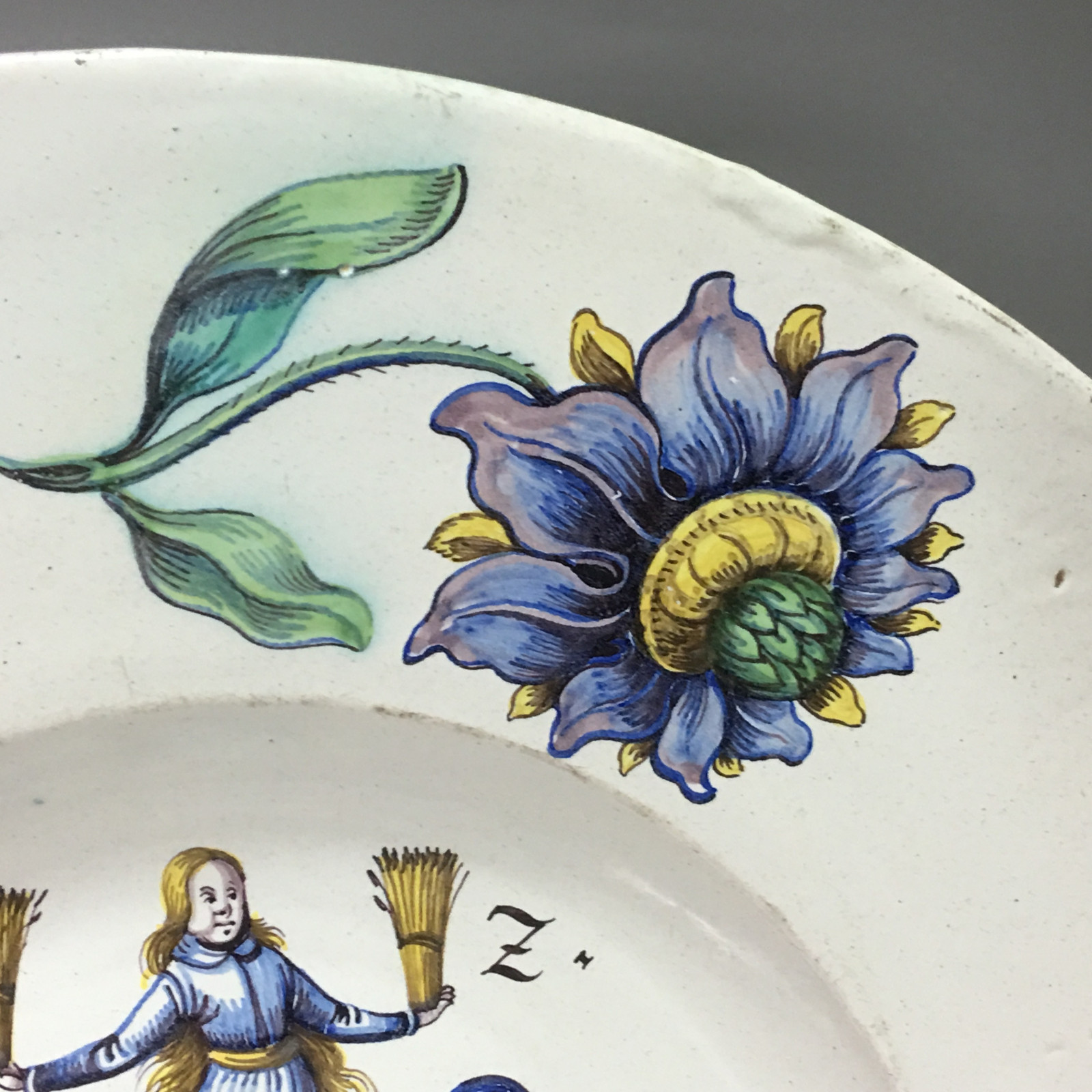 WINTERTHUR (Switzerland) Large dish with coat of arms - Dated 1678