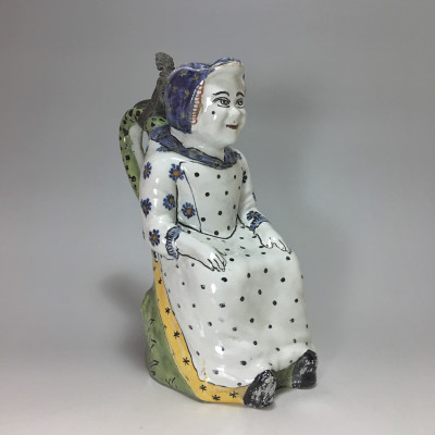 Pitcher says "Jacqueline" earthenware of Lille - eighteenth century