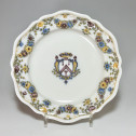 Marseille - Atelier de Fauchier - Assiette à décor d'armoiries - XVIIIe siècle