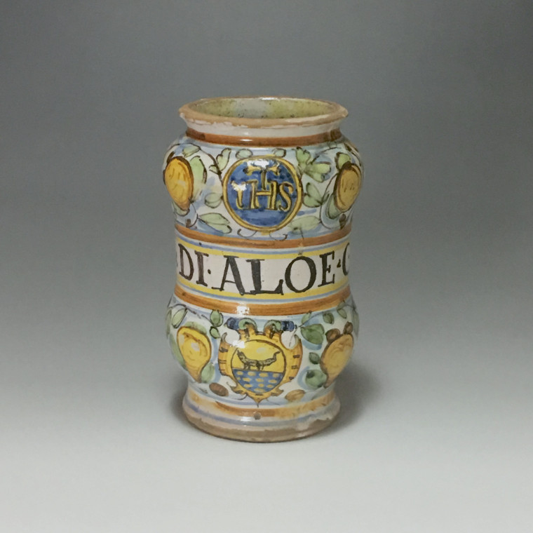 Italie centrale (Deruta?) – Albarello en majolique – Daté 1610