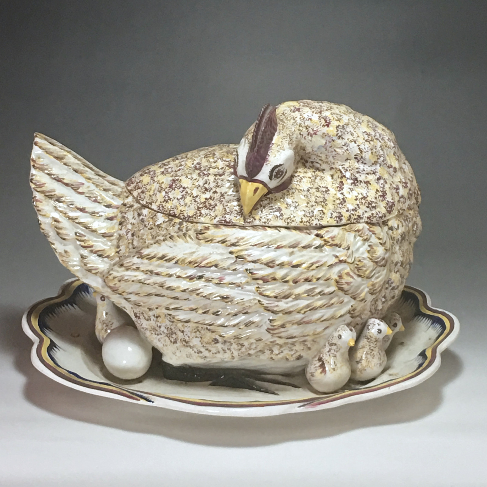 Terrine trompe l'oeil faience Ferrières-La-Petite - Around 1800 - SOLD
