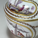 Sèvres - Pot à sucre décor de scène portuaire - XVIIIe siècle