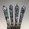 Quatre couteaux - Manches en verre "Millefiori" - Début du XVIIIe siècle