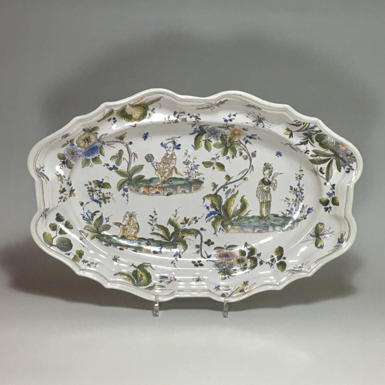 Milan - Grand plat aux chinois - XVIIIe Siècle