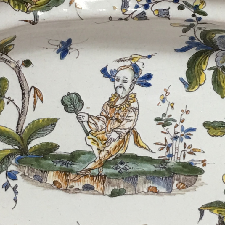 Milan - Grand plat aux chinois - XVIIIe Siècle