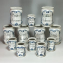 Ensemble de douze pots de pharmacie - XVIIIe siècle