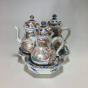 Chinese porcelain condiment set with Imari decoration - Eighteenth century