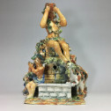 Fontaine figurant Bacchus en majolique d’Urbino, Atelier de Patanazzi vers 1580.