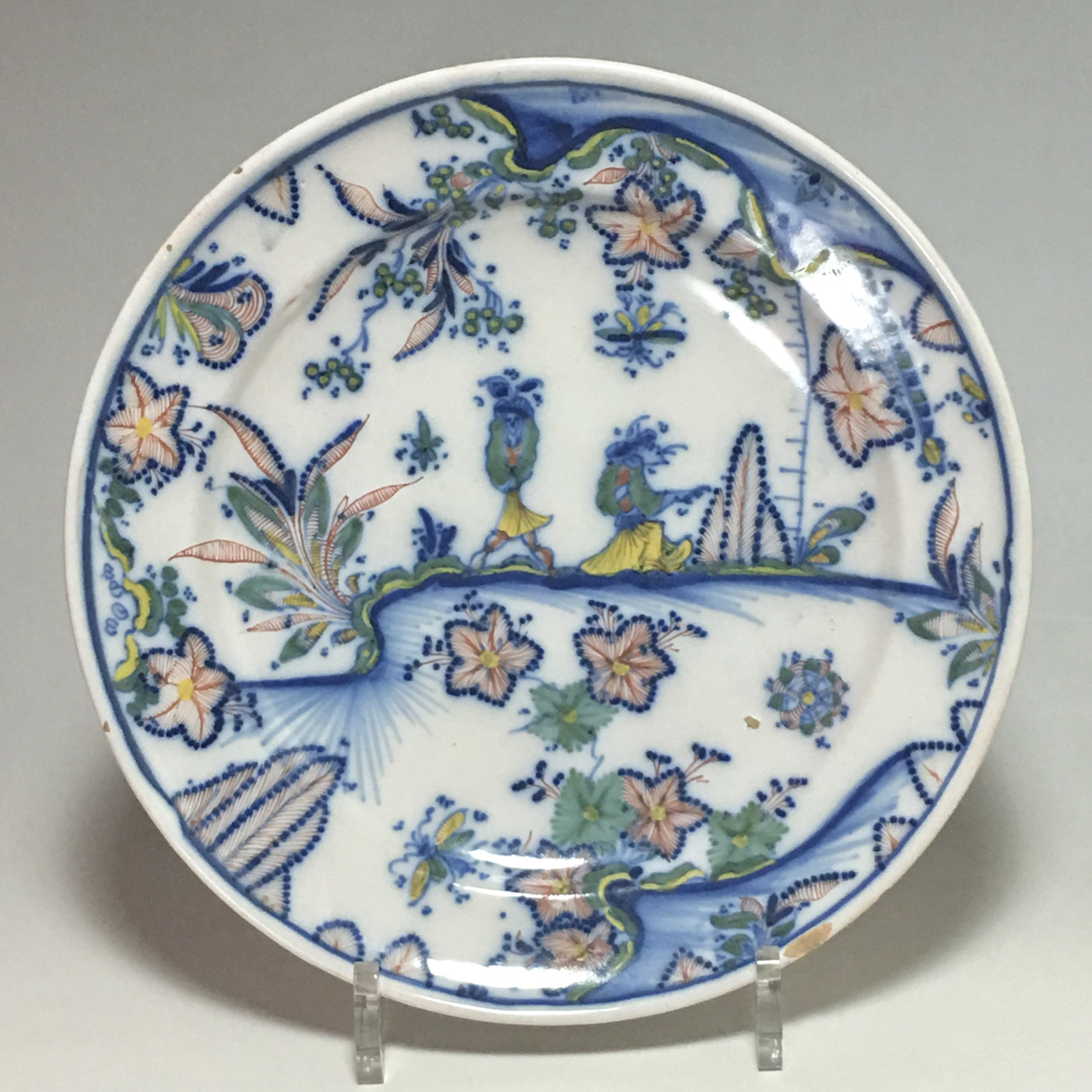 Marseille - Atelier de Leroy - assiette aux chinois - XVIIIe siècle