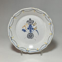 Nevers - Rare decorative plate said "rolling third" - eighteenth century