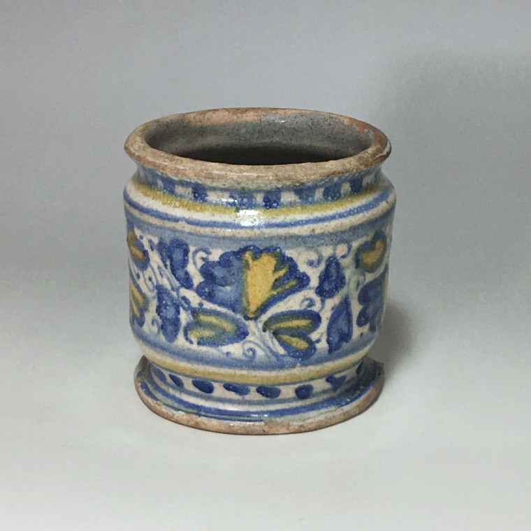 Petit albarello en majolique de Lyon - XVIe siècle
