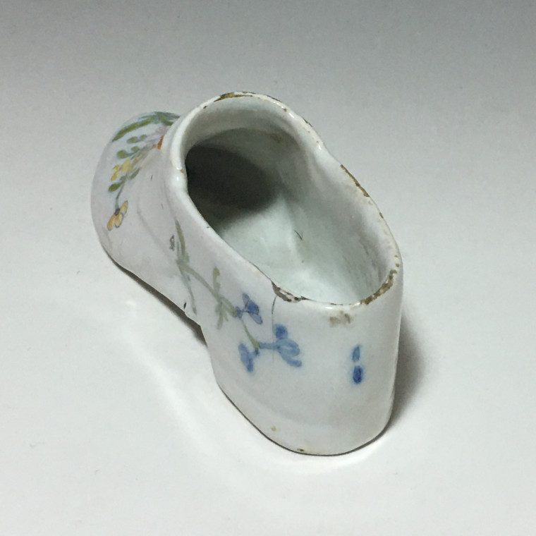Soulier en faïence de Montpellier - XVIIIe siècle
