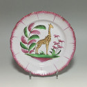 Les islettes - Rare assiette à la girafe - Début du XIXe siècle