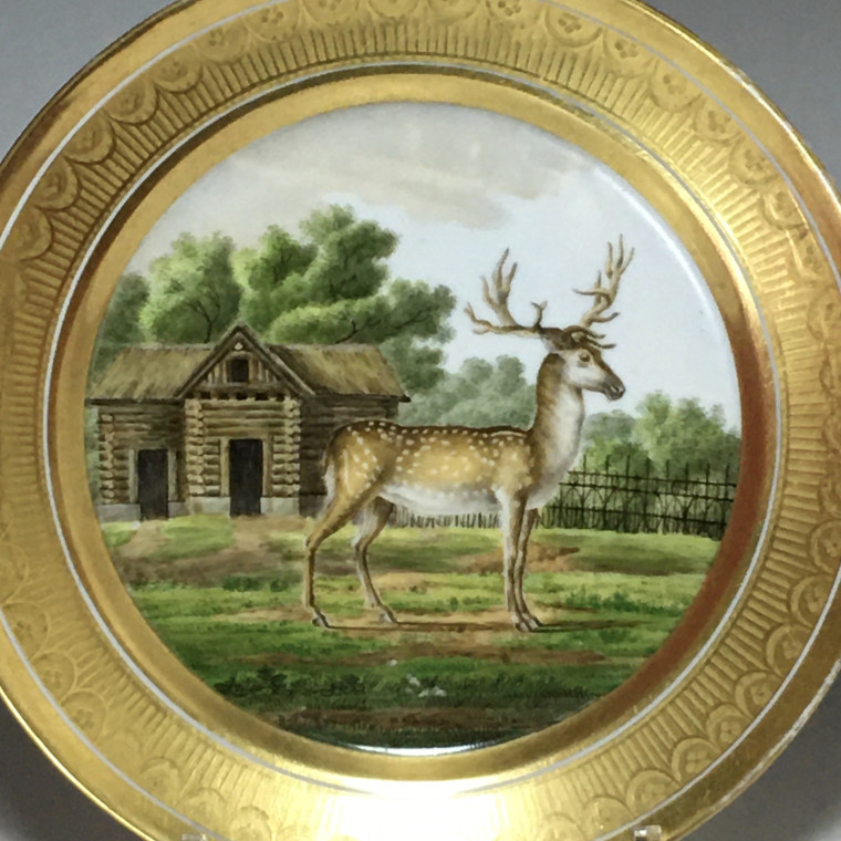 Paris - 3 assiettes à décor d'animaux - Epoque restauration