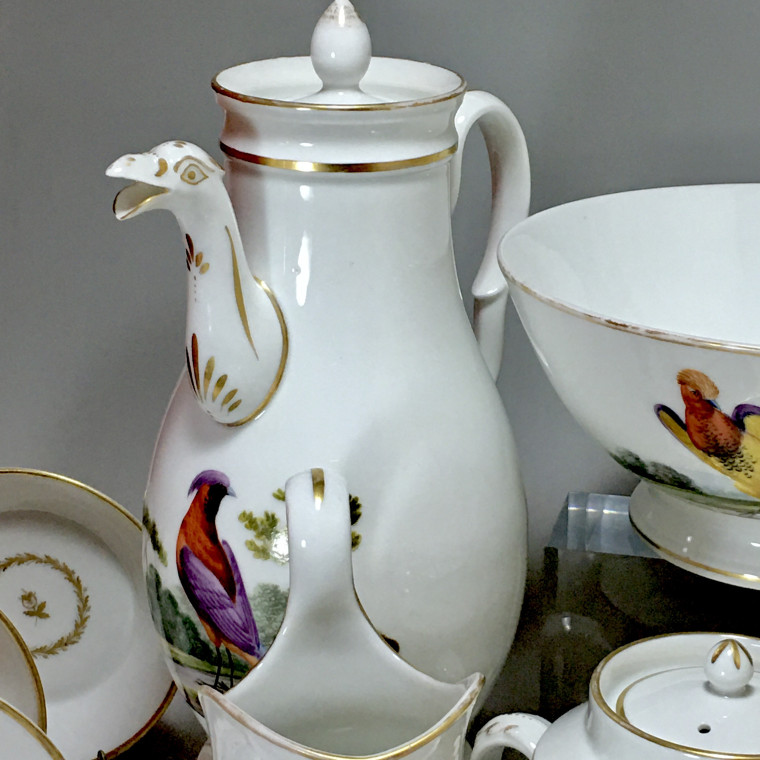 Paris - Service à thé et café à décor doiseaux - Époque empire