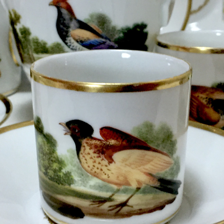 Paris - Service à thé et café à décor doiseaux - Époque empire