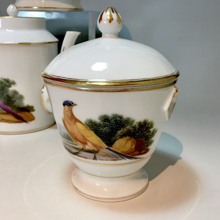 Paris - Service à thé et café à décor doiseaux - Époque empire