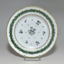 Paris - Porcelain plate (rue du petit carousel) Manufacture of the comte d'artois - Eighteenth century (1)