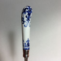 Coupe papier en argent, manche en porcelaine de Saint-Cloud du XVIIIe siècle