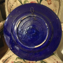 Exceptional Nevers earthenware dish with Chinese decoration on a Persian blue background - circa 1660