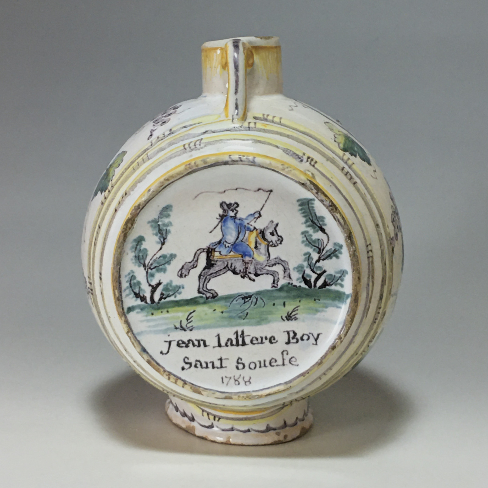 Nevers. Rare keg with patronymic decoration - Dated 1788