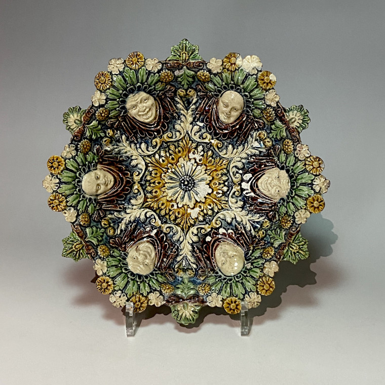 Suite de Palissy - Pré-d 'auge - Coupe en terre vernissée - XVIIe siècle