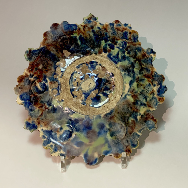 Suite de Palissy - Pré-d 'auge - Coupe en terre vernissée - XVIIe siècle