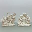 Sèvres – Paire de groupes en biscuit « Le tourniquet » et « La lanterne magique » - XVIIIe siècle