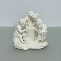 Sèvres - Pair of groups in biscuit "The tourniquet" and "The magic lantern" - Eighteenth century