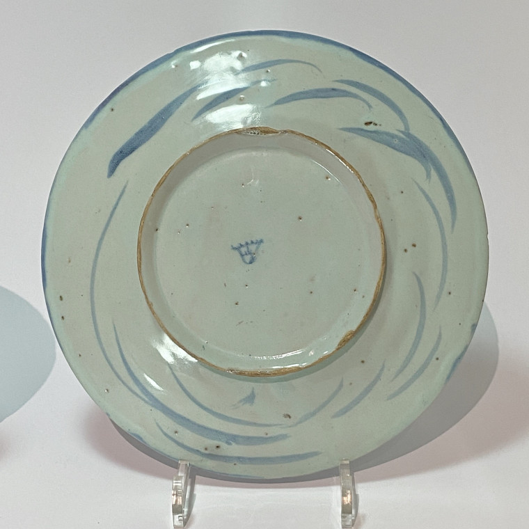 Savona - Pair of dishes in blue monochrome - Around 1700
