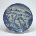 Savone – Paire de plats en camaïeu bleu – Vers 1700