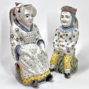Lille - Pair of "Jacquot et Jacqueline" pitchers - Eighteenth century