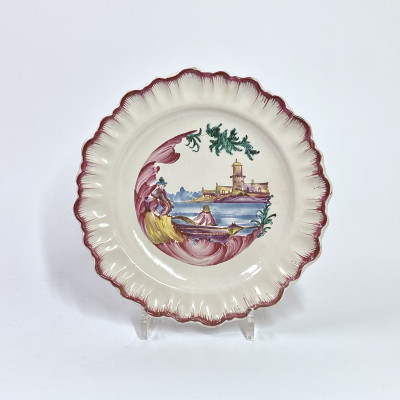 Assiette en faïence de Moustiers - Manufacture de Ferrat - XVIIIe siècle