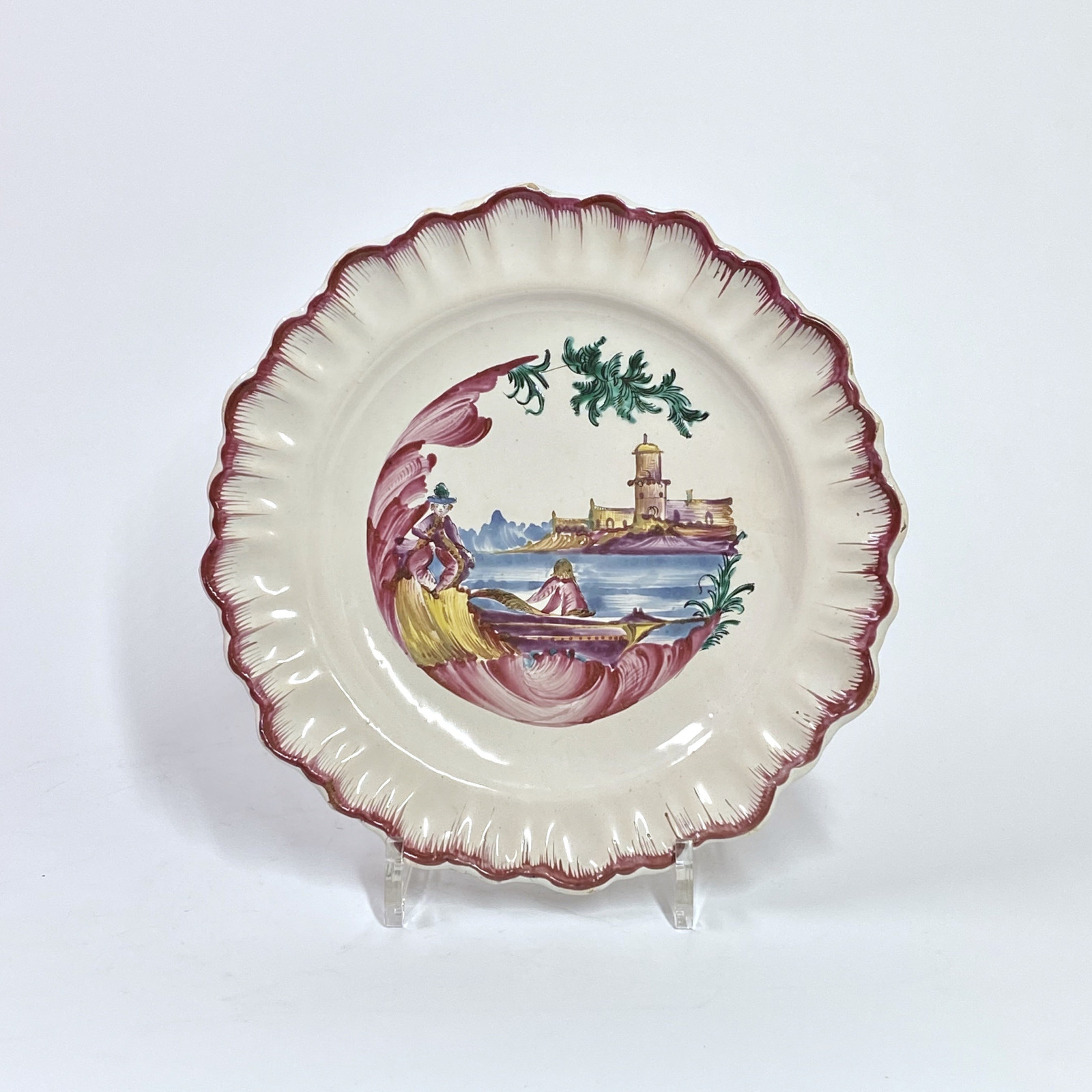 Assiette en faïence de Moustiers - Manufacture de Ferrat - XVIIIe siècle