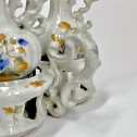 Alcora - Porte-huilier et ses burettes à décor polychrome - XVIIIe siècle