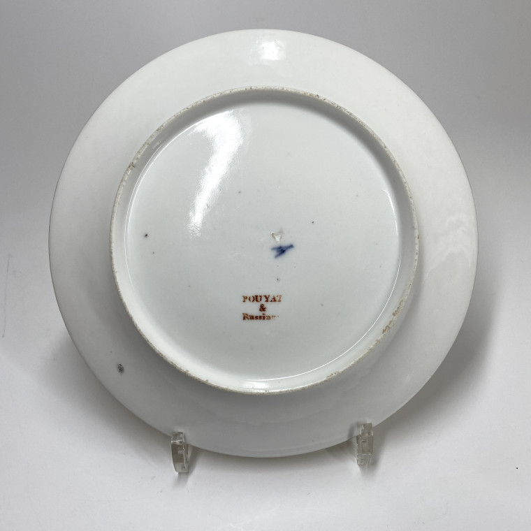 Series of eight plates decorated in grisaille - Paris - Pouyat & Russinger - Directoire period.