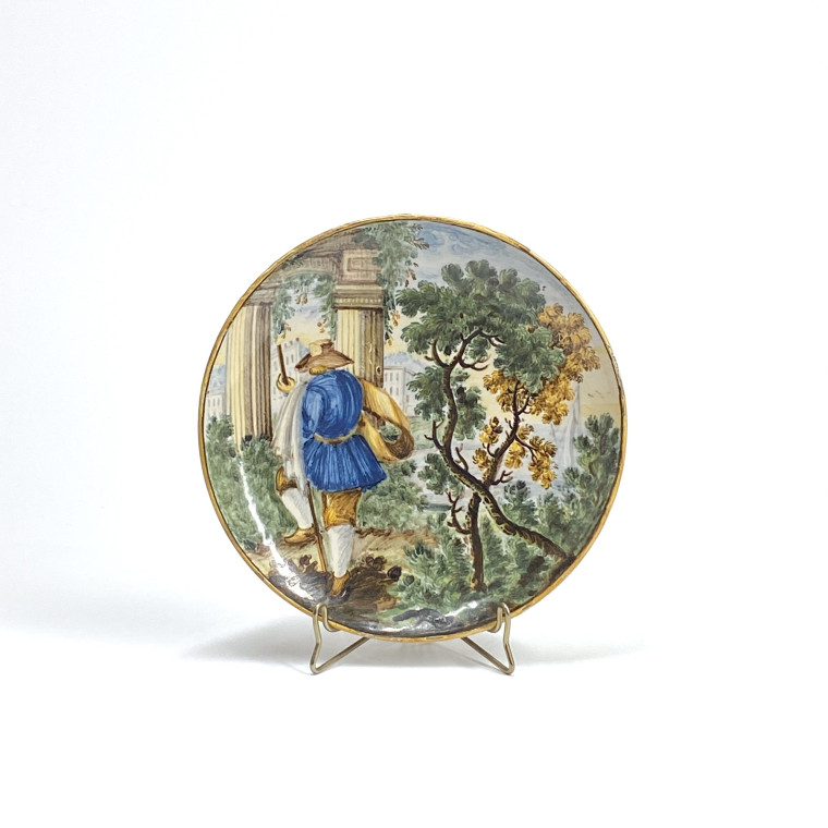 Castelli - Coupelle en faïence à décor polychrome - XVIIIe siècle