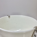 Saint-Cloud - Covered pot mounted in silver - Eighteenth century
