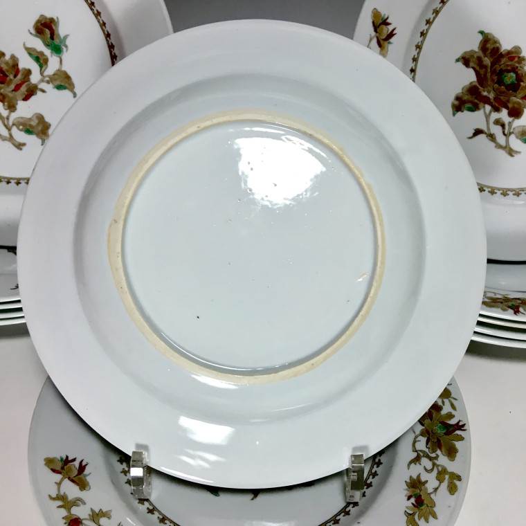 China - Suite of twelve plates - Qianlong Period