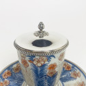 Grand gobelet et sa soucoupe en porcelaine du Japon - XVIIIe siècle monté en argent au XIXe siècle.
