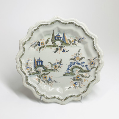 Nove di Bassano - Assiette à décor dit «a ponticello» - XVIIIe siècle
