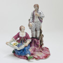 Doccia - Groupe figurant un couple et un enfant - XVIIIe siècle