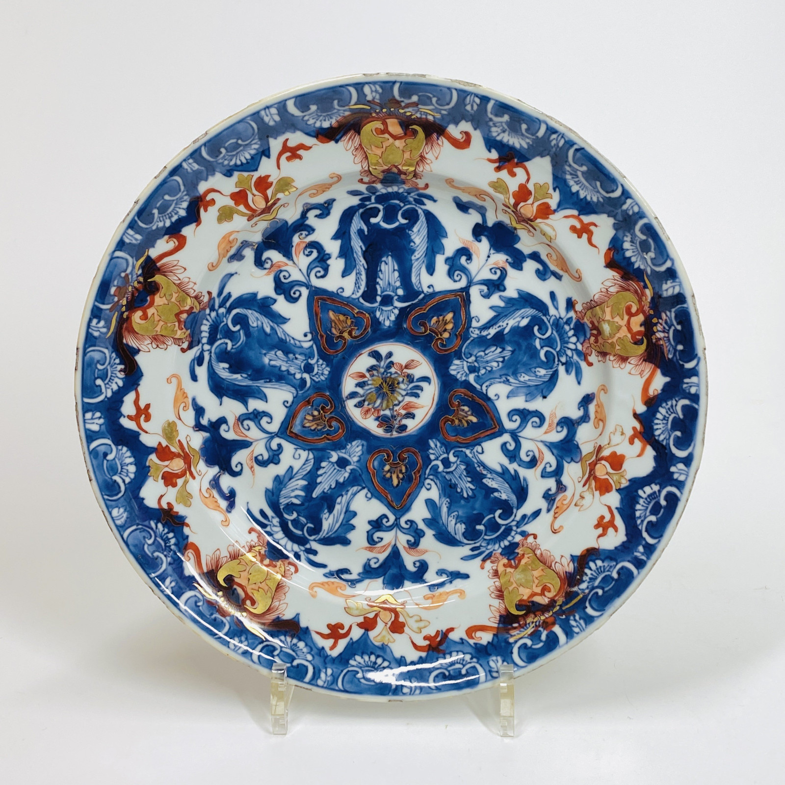 Chine - Paire de plats à décor de lambrequins - Epoque Kangxi (1661-1722)