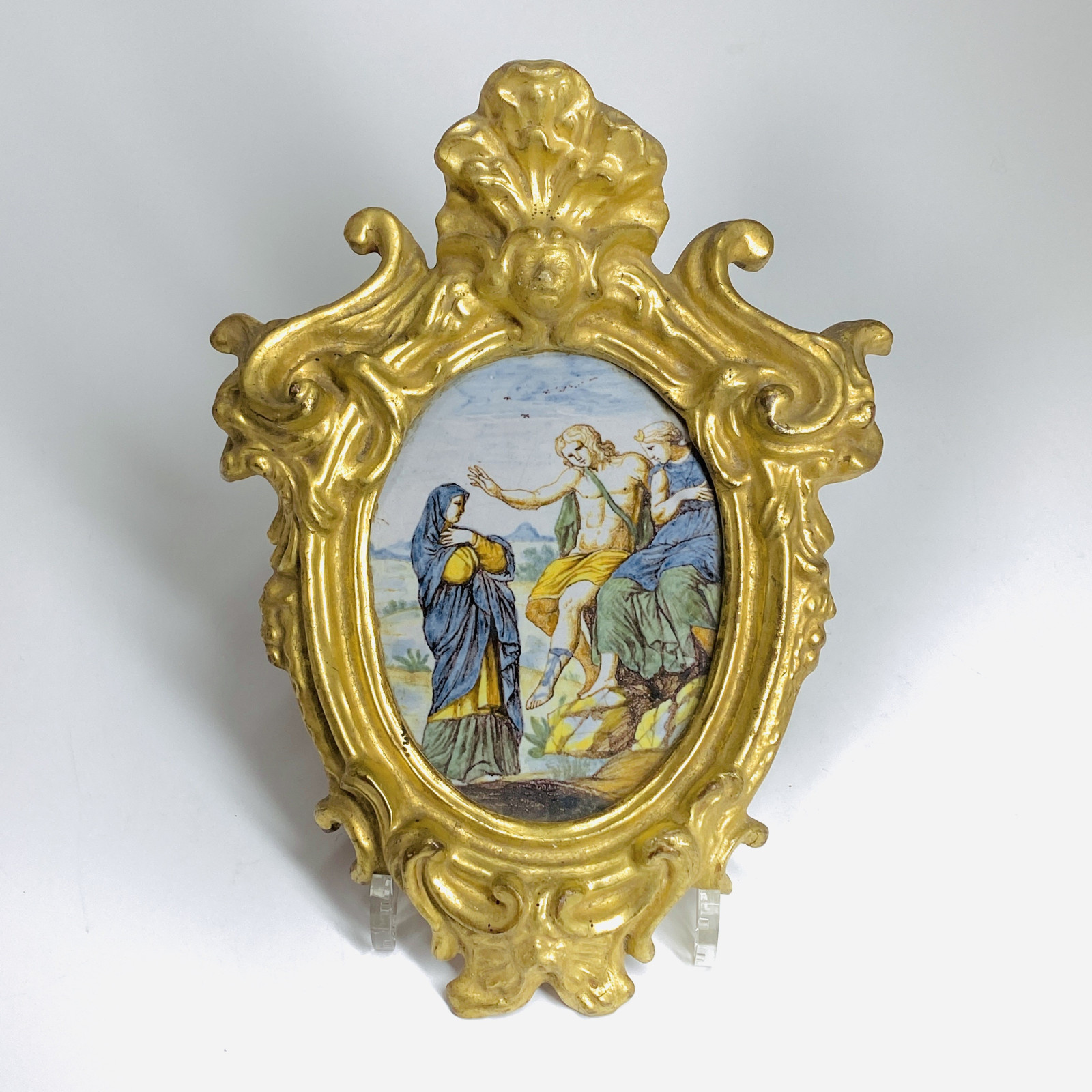 Sienne - Bartholomeo Terchi - Paire de plaques en majolique - Début du XVIIIe siècle