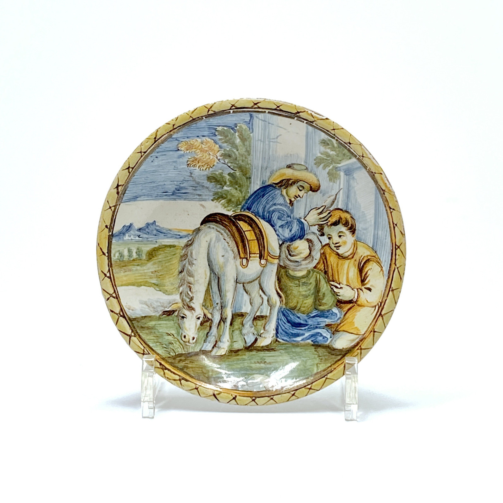 Castelli - Coupelle en faïence à décor polychrome - XVIIIe siècle